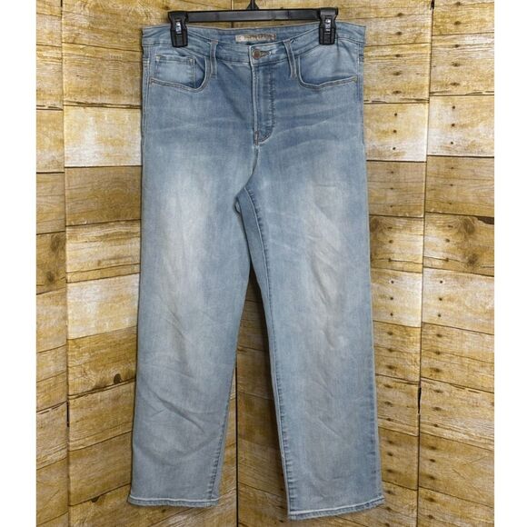 ATHLETA STRAIGHT ANKLE CROP EVERYDAY WEAR CASUAL STRETCH JEANS SIZE 12 - Picture 1 of 4